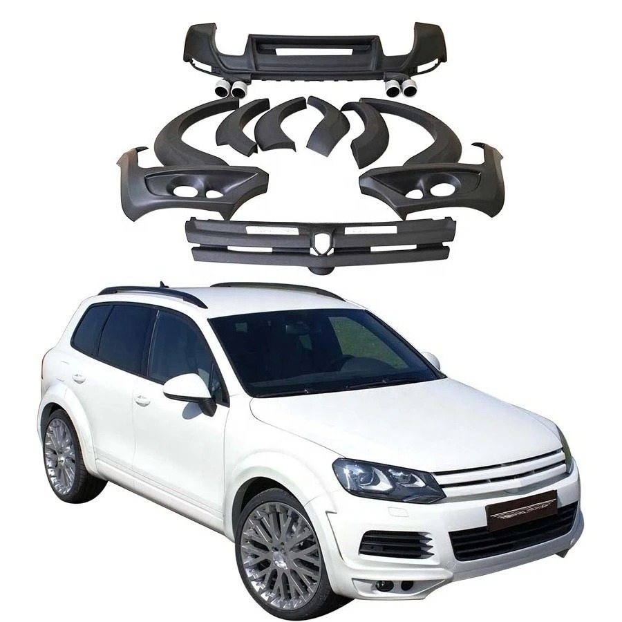 New Widebody Body Kits for  Touareg Featuring Wheel Arches Fenders Rear Diffuser Bumper with Exhaust Cut-Outs